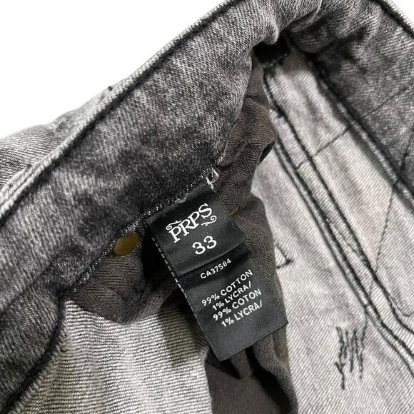 PRPS Windsor Soundness Skinny Stretch Fit Distressed Tapered Grey Jeans - Picture 7 of 11